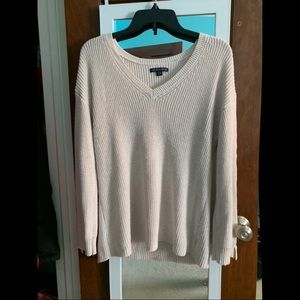 American Eagle tie-sleeve v-neck sweater